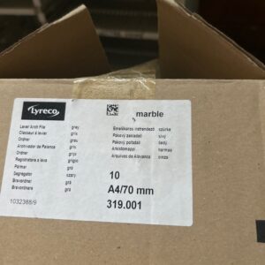 Lot 6 cartons 10 Classeurs gris anneaux 45 dos 75 – Image 2