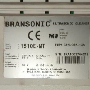 Nettoyeur ultrason industriel de marque Bransonic modèle 1510E-MT – Image 3