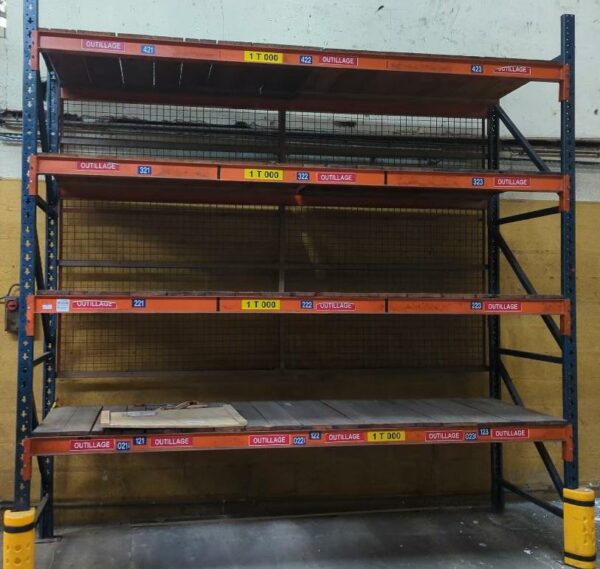Rack à palette de marque Duwic 320 cm de largeur et 5 mètres de hauteur