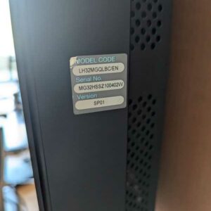 Moniteur 32 pouces de marque SAMSUNG modèle LH32MDBPLGC/EN. Localisation : Canada 1er (2b17) – Image 2