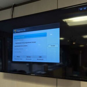 Moniteur 46 pouces de marque SAMSUNG modèle LH46MDB. Localisation : Theta 1er (cafet)