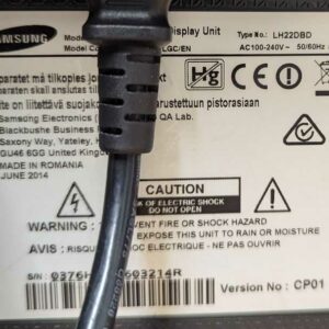 Ecran 22 pouces de marque SAMSUNG modèle LH22DBD. Localisation : Régie – Image 2