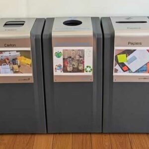 Lot de 5 poubelles de marque GREENOFFICE modèle Easy collect. 85 x 41 x 33 cm. Localisation : Canada rdc haut hall