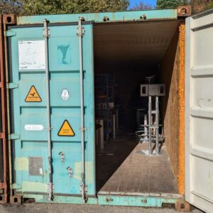 Container capacité 32,5 tonnes en acier laqué  bleu. 260 x 1220 x 245 cm. Ref 407 462. Localisation : 5 avenue du Canada, 91940 Les Ulis – Image 2