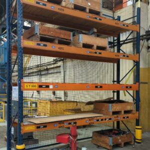 Rack à palettes de marque Duwic. 4 lisses 360 cm de longueur. (voir détails dimensions sur photo)