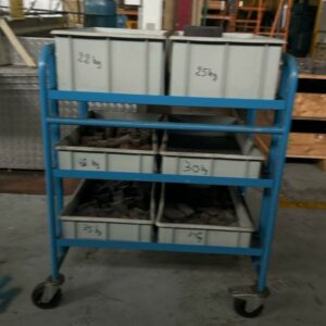 Chariot 3 plateaux de marque Eurokraft. Charge max 200 kg. 110 x 90 x 60 cm – Image 2