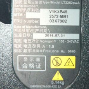 Ecran sur pied 22 pouces de marque Lenovo modèle LT2252p. 294 unités vendues avec faculté de réunion. Localisation : Tour Coeur Défense A - 100 esplanade Du Général de Gaulle 92400 Courbevoie. – Image 2