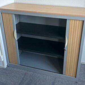 Armoire métallique à rideau coulissant gris/gris/hetre
104x120x43 – Image 2