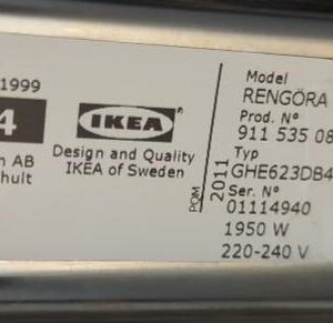 Lave-vaisselle encastrable 12 couverts de marque Ikea modèle Rengora. (usures). Localisation : 32 rue de Monceau - 75008 Paris – Image 3