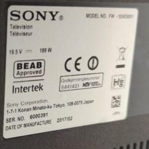 Téléviseur 55 pouces de marque Sony modèle 55XE9001. Vendu avec son pied à roulettes de marque Vogel.  Localisation : 10 rue Petit - 75019 Paris (rdc) – Image 3