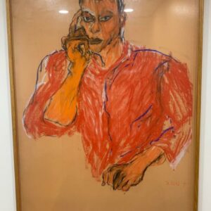 Agnès Lévy (née en 1956). Pastel sur papier vergé, signé et daté 1991. 74 x 100 cm avec cadre en bois naturel. Localisation : 10 rue Petit - 75019 Paris (1er)