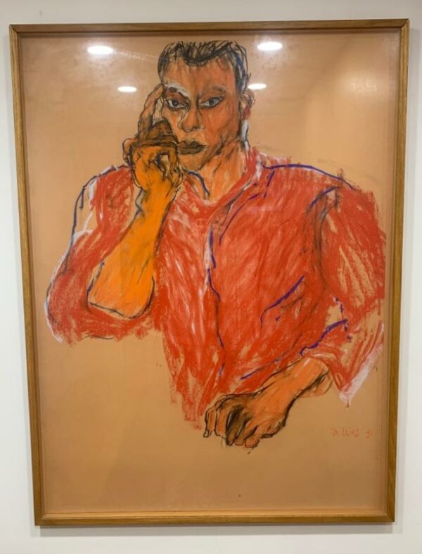 Agnès Lévy (née en 1956). Pastel sur papier vergé, signé et daté 1991. 74 x 100 cm avec cadre en bois naturel. Localisation : 10 rue Petit - 75019 Paris (1er)