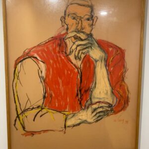 Agnès Lévy (née en 1956). Pastel sur papier vergé, signé et daté 1991. 74 x 100 cm avec cadre en bois naturel. Localisation : 10 rue Petit - 75019 Paris (1er)