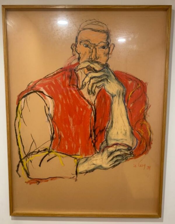 Agnès Lévy (née en 1956). Pastel sur papier vergé, signé et daté 1991. 74 x 100 cm avec cadre en bois naturel. Localisation : 10 rue Petit - 75019 Paris (1er)