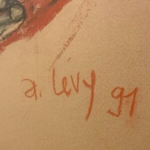 Agnès Lévy (née en 1956). Pastel sur papier vergé, signé et daté 1991. 74 x 100 cm avec cadre en bois naturel. Localisation : 10 rue Petit - 75019 Paris (1er) – Image 2
