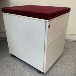 Caisson sur roulettes en métal blanc, avec top aimanté en tissu de différents coloris, 60 x 42 x 53 cm. 74 Unités, vendu à l'unité avec faculté de réunion. Localisation : 6 rue Duret - 75116 Paris.
 (biblio -2, es 7, es 5, es 15, es 8, 1-36, 1-37, 1-38, 1-39, 1-42, 1-27, 1-28, 1-30, 1-31, 1-20, 1-19, 2-53, 2-54, 2-52, 2-48, op. spc. 2e, 2-43, 2-67, 2-64, 2-61, 2-69 , 3-90, 3-91, 3-87, 3-86, 3-93, 3-94, 3-85, 3-80, 3-81, 3-79, 3-78, 3-77, 3-83, 3-73, 3-71B, 3-71A, 3-70, 512, 515, 517A, 518) – Image 3