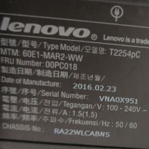 Écran 22 pouces de marque Lenovo modèle T2254pc ou LT2252. 58 unités. Vendu à l'unité avec faculté de réunion. (bat A : 53 / bat B : 5) – Image 2