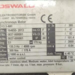 Moteur électrique Oswald (voir détails sur photos). (bat B) – Image 2