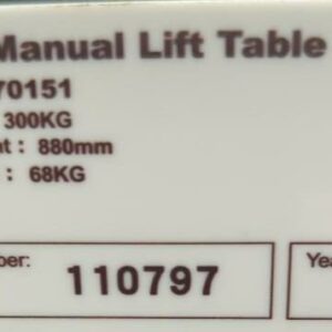 Table élévatrice Manutan, charge 300 kg. (cellule 17 bat B) – Image 2