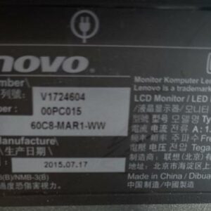 Écran 24 pouces de marque Lenovo, modèle V1724604. Localisation : 10 rue du Ballon - 93160 Noisy-Le-Grand – Image 2