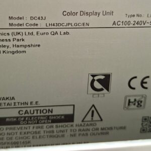 Moniteur 43 pouces de marque Samsung modèle LH43DCJPLGC, sur support à roulettes. 3 unités. Vendu à l'unité avec faculté de réunion. Localisation : 10 rue du Ballon - 93160 Noisy-Le-Grand – Image 2
