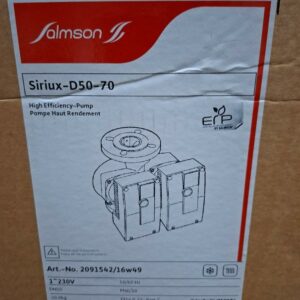 Pompe en ligne double de marque Salmson modèle Sirius D50-70. Neuve dans son emballage d'origine. 2 unités. Vendu à l'unité avec faculté de réunion. (2ème local technique GF2-CTA2)