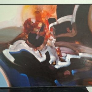 Michel Politzer (né en 1933). "Trace", acrylique sur panneau signée en bas à droite et titrée au dos. 115 x 150 cm. Localisation: BLB, 3 rue de la Fossé aux Leux - 91700 Sainte Geneviève des Bois