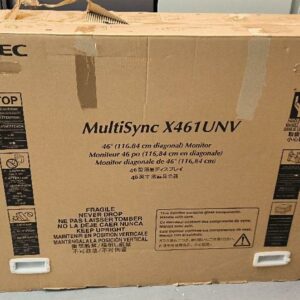 Moniteur 46 pouces de marque NEC modèle MultiSync X461 UNV. Non testé. Localisation : 30 rue Beauregard 60440 Nanteuil-le-Haudouin