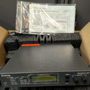 Passerelle HDMI et audio vers USB avec scaler de marque Extron Electronics modèle Media Port 200. Non testé. Localisation : 30 rue Beauregard 60440 Nanteuil-le-Haudouin