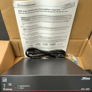 Amplificateur de marque Extron Electronics modèle XPA 2001. Non testé. 2 unités. Vendu à l'unité avec faculté de réunion. Localisation : 30 rue Beauregard 60440 Nanteuil-le-Haudouin