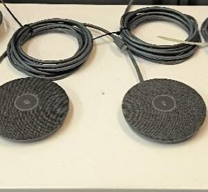 Lot de 6 microphones de marque Logitech modèle Rally Mic Pod V-U0049. Non testé. Localisation : 30 rue Beauregard 60440 Nanteuil-le-Haudouin