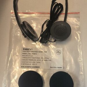 Lot de 31 casques stéréo de marque Taiden modèle HCS-5100PA. Non testé. Localisation : 30 rue Beauregard 60440 Nanteuil-le-Haudouin