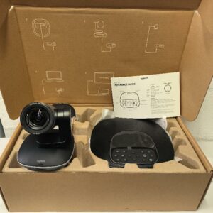 Système de visioconférence de marque Logitech modèle GROUP. Non testé. 2 unités. Vendu à l'unité avec faculté de réunion. Localisation : 30 rue Beauregard 60440 Nanteuil-le-Haudouin
