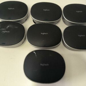 Lot de 7 hub pour système de visioconférence de marque Logitech modèle V-U0033 en vrac. Non testé. Localisation : 30 rue Beauregard 60440 Nanteuil-le-Haudouin