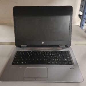 PC portable de marque HP modèle Probook 645 G2, Windows Pro. Sans alimentation. Non testé. 76 unités. Vendu à l'unité avec faculté de réunion. Localisation: 30 rue Beauregard - 60440 Nanteuil-le-Haudouin