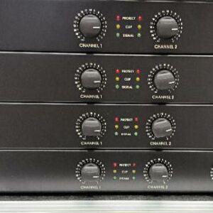 Amplificateur de puissance de sonorisation professionnel 4 canaux de la marque HPA modèle D604. Non testé. 4 unités. Vendu à l'unité avec faculté de réunion. Localisation : 11 rue Jean-Pierre Plicque - 77124 Villenoy