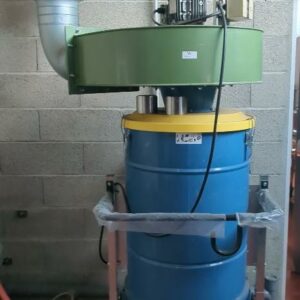 Aspirateur industriel, filtration d'air polissage de marque PHARAON, ventilateur Euroventilatori type EU352RDES5, moteur SNE type MSHE90S-2.