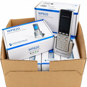 Téléphone Wi-Fi professionnel portable de marque GRANDSTREAM, modèle WP820, dont 10 unités emballées et 1 unité non emballée, avec socle de charge. Non testé. Localisation : 30 rue Beauregard - 60440 Nanteuil-le-Haudouin