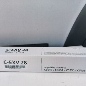 Toner jaune de marque CANON, modèle C-EXV 28, référence 2801B002, compatible avec les multifonctions imageRUNNER ADVANCE C5045, C5051, C5250 et C5255. Vendu dans son emballage d’origine. État neuf. Localisation : 30 rue Beauregard 60440 Nanteuil-le-Haudouin