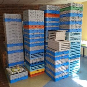 Lot de paniers à verres en nylon alimentaire (divers modèles)
