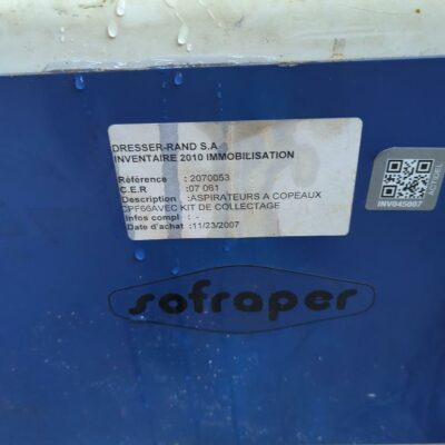 Aspirateur à copeaux avec kit de collectage modèle CRF 66
